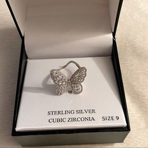 Macy’s brand sterling silver butterfly ring